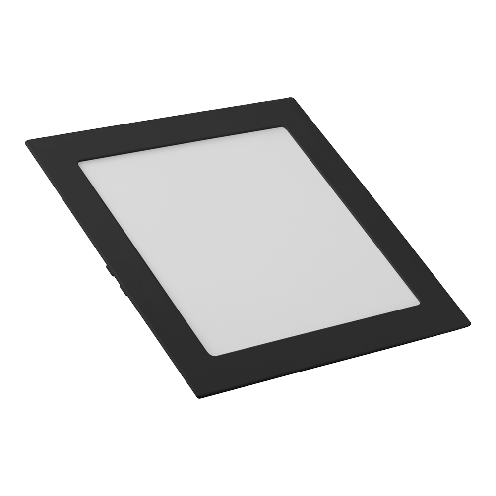 Luminária LED de Embutir Quadrada 22,5x22,5cm 20W 1375lm 5700K Preto