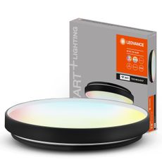 Luminaria-Smart-Plafon-Led-Sobrepor-Redondo-Preto-32W-Bivolt-2700K-6500K-RGBW-Wifi-Alexa-Google
