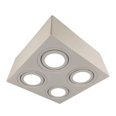 Luminaria-Spot-Sobrepor-Quadrado-Em-Aluminio-Branco-Para-Lampada-Par20-4X50W-E27-Facho-Direcionavel-Golight